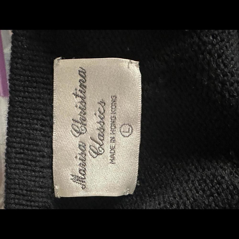 Vtg Marissa Christina Classic navy blue gold beading cardigan sweater Size Large - Picture 8 of 8